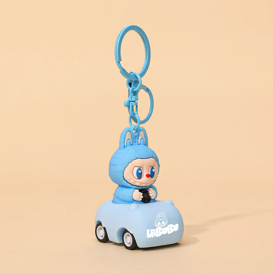 Drive Naughty Labubu Keychain
