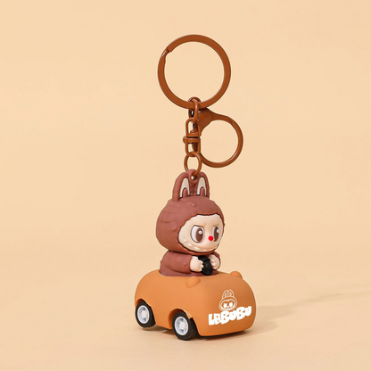Drive Naughty Labubu Keychain