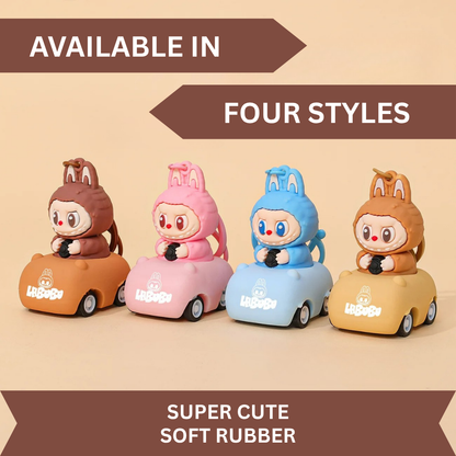 Drive Naughty Labubu Keychain